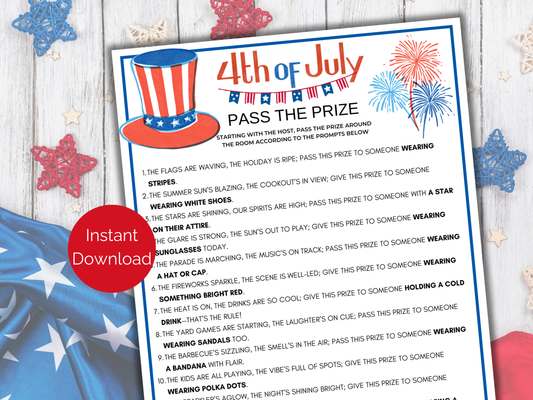 July 4th Pass The Prize