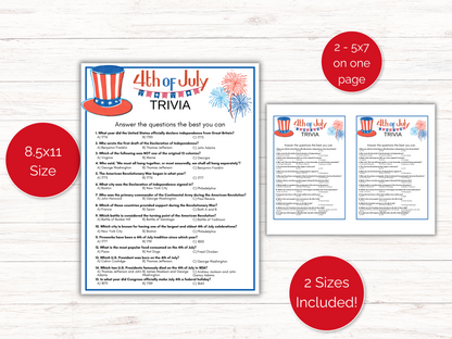 July 4th Trivia Game
