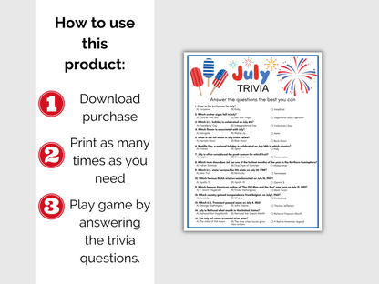 July Trivia Game