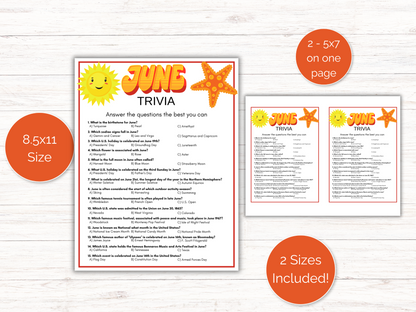 June Trivia Game