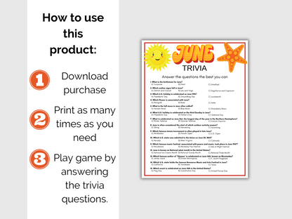 June Trivia Game