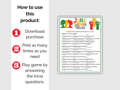 Juneteenth Trivia Game