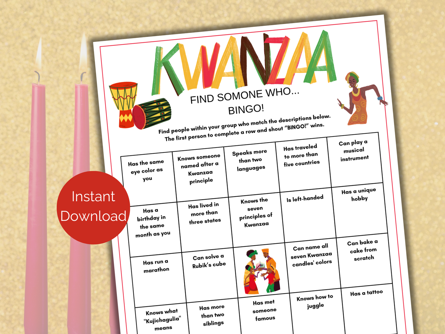 Kwanzaa Find Someone Who