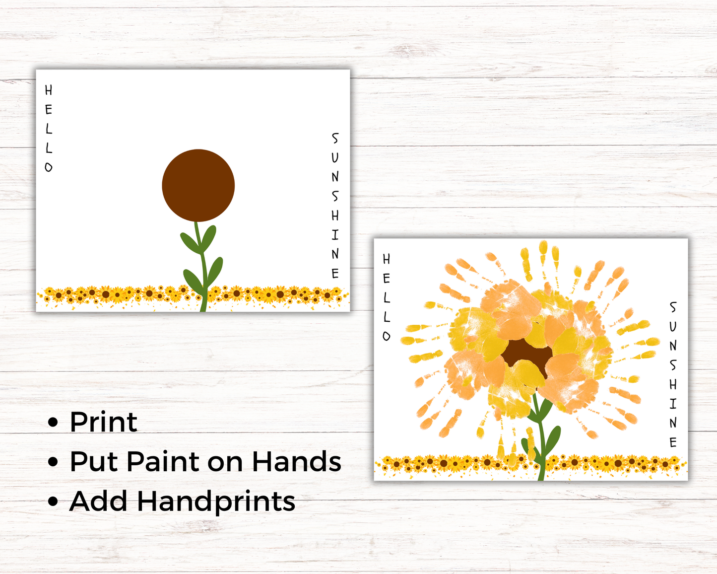 Sunflower Fall Handprint Art