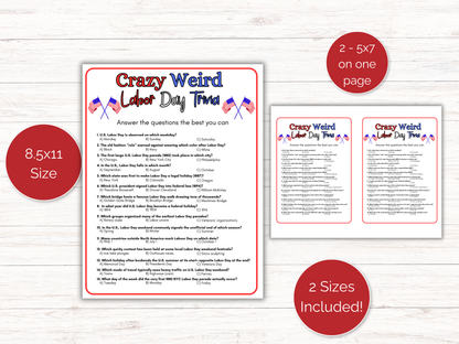 Labor Day Trivia Game