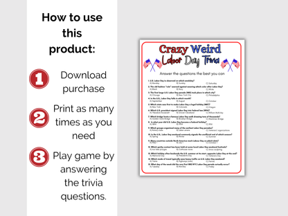 Labor Day Trivia Game