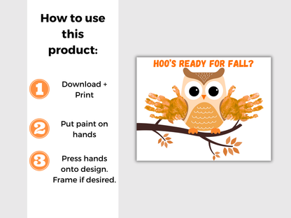 Owl Fall Handprint Art