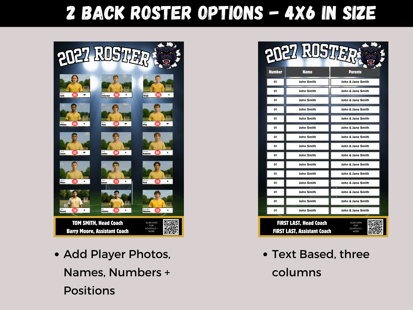 Editable Lacrosse Team Roster Lanyard Template