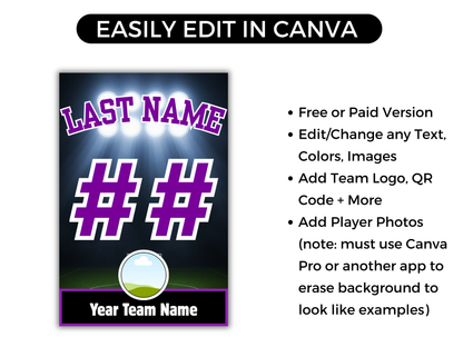 Editable Lacrosse Team Roster Lanyard Template
