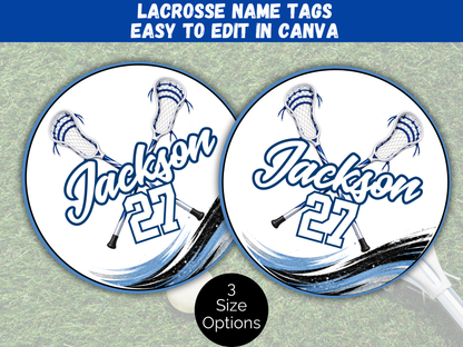 Editable Lacrosse Name Tags Template