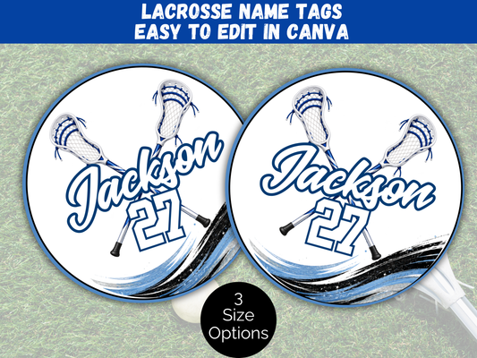 Editable Lacrosse Name Tags Template