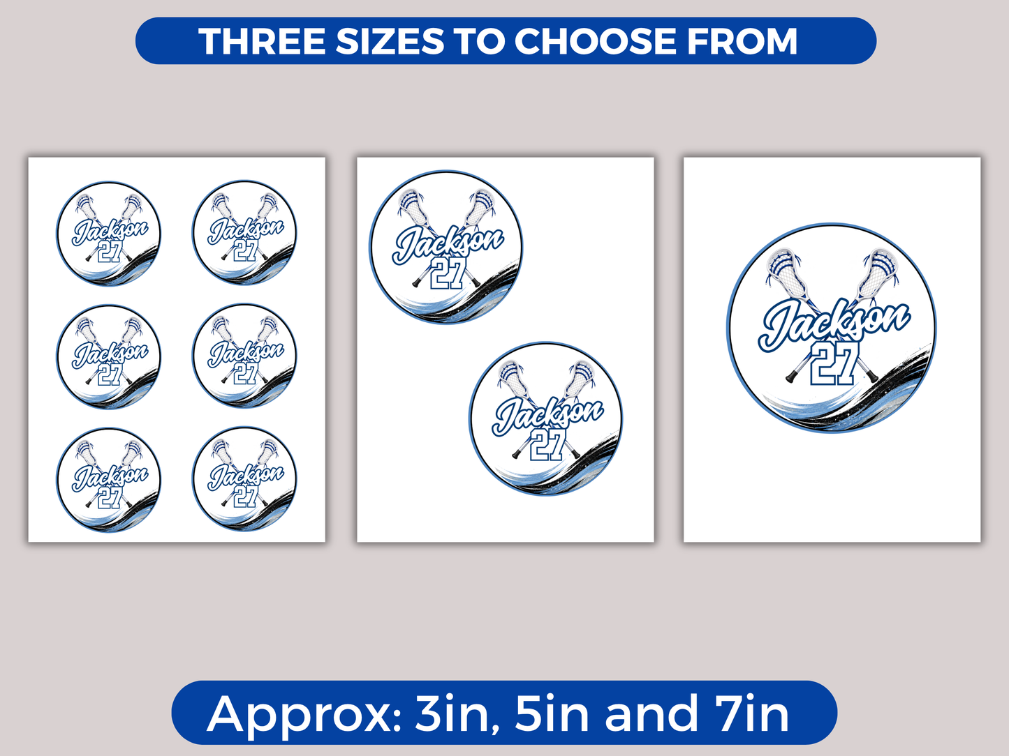 Editable Lacrosse Name Tags Template