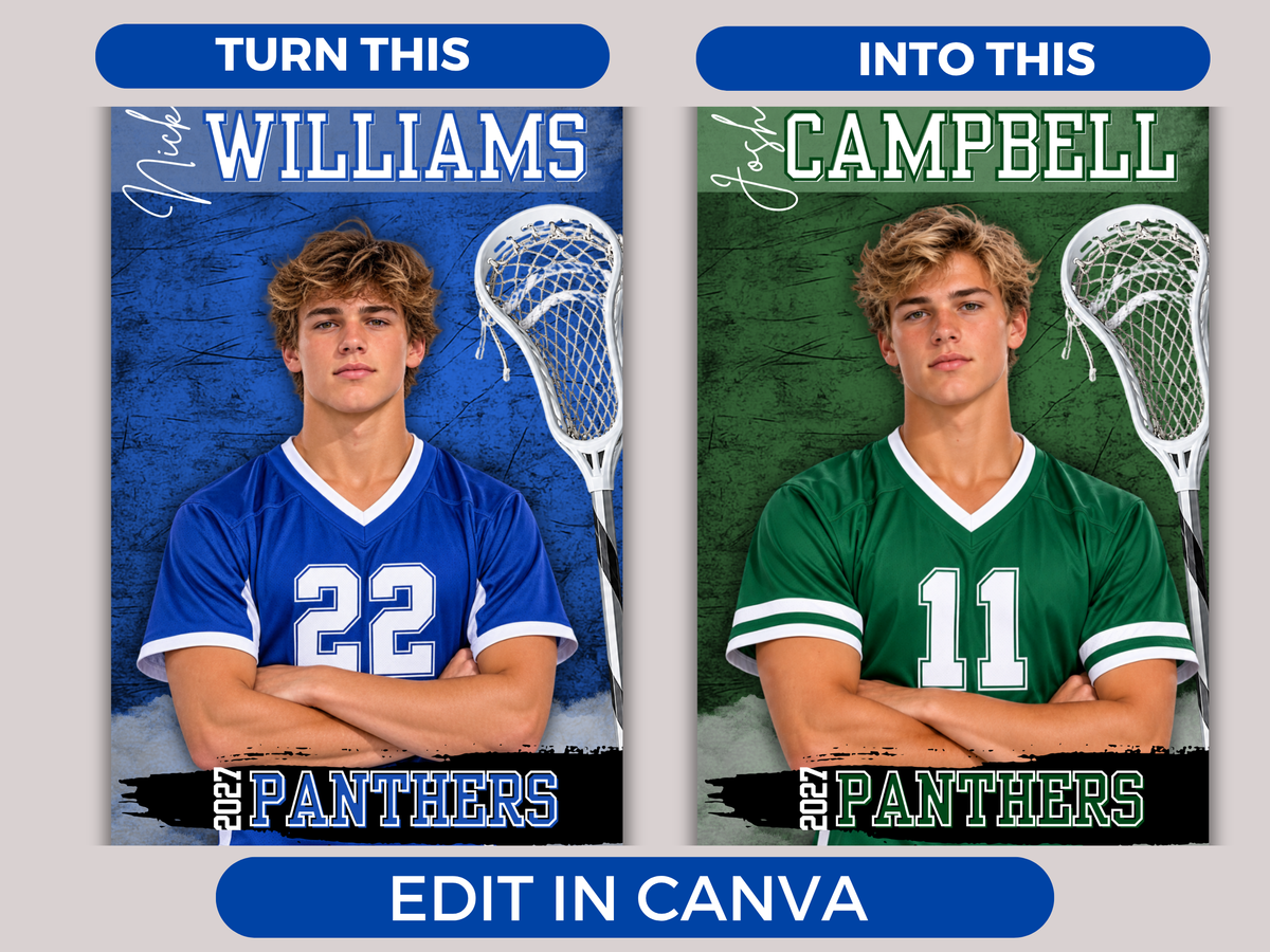 Editable Lacrosse Senior Banner Template