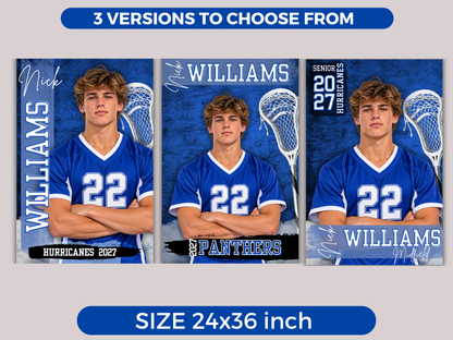 Editable Lacrosse Senior Banner Template