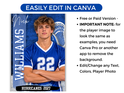 Editable Lacrosse Senior Banner Template