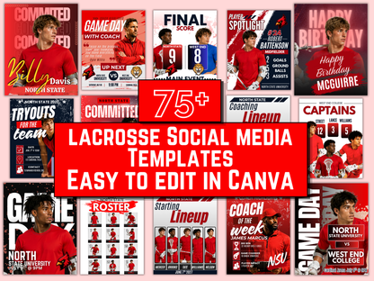 Lacrosse Social Media Templates Bundle