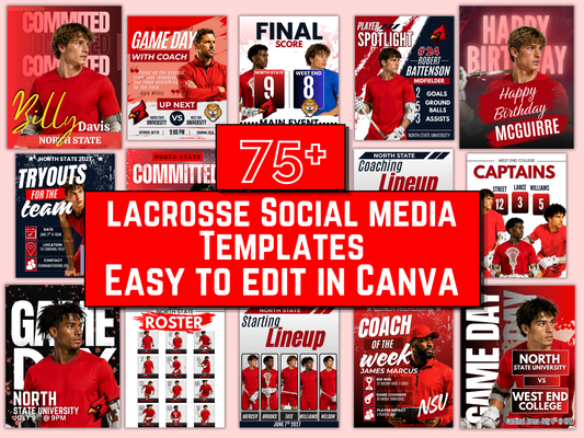 Lacrosse Social Media Templates Bundle