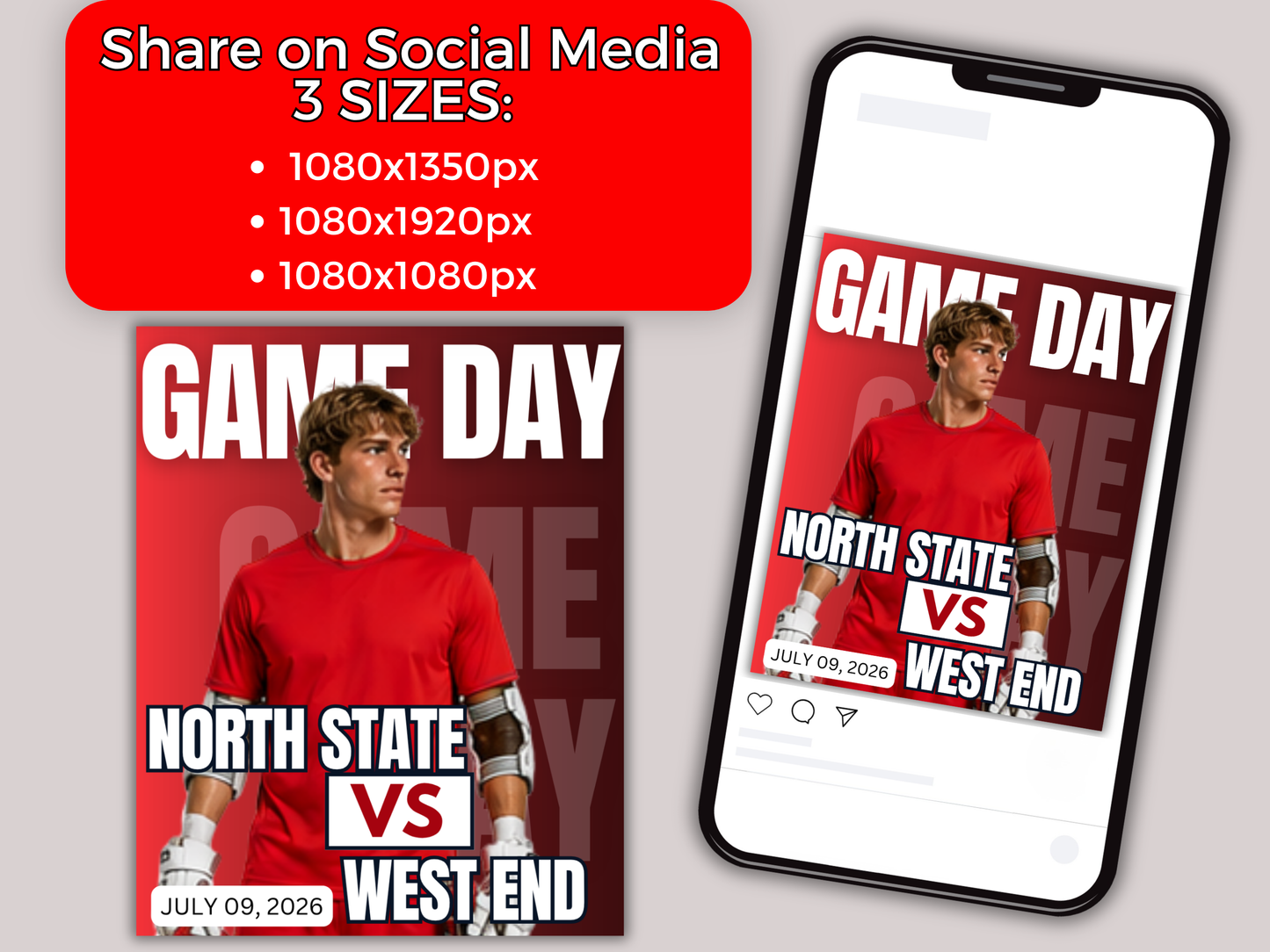 Lacrosse Social Media Templates Bundle