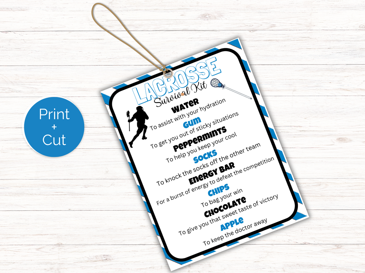 Lacrosse Survival Kit Tag