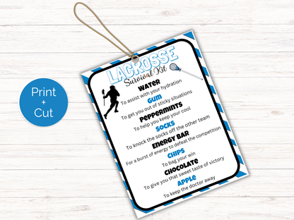 Lacrosse Survival Kit Tag