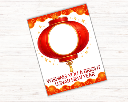 Lunar New Year Lantern Handprint Art