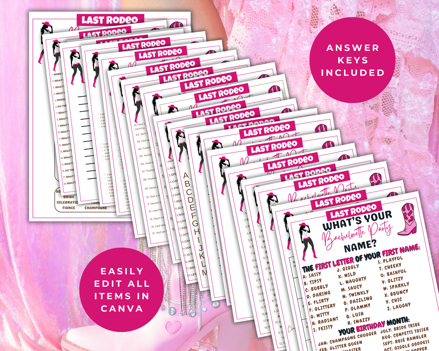 Last Rodeo Bachelorette Game Bundle