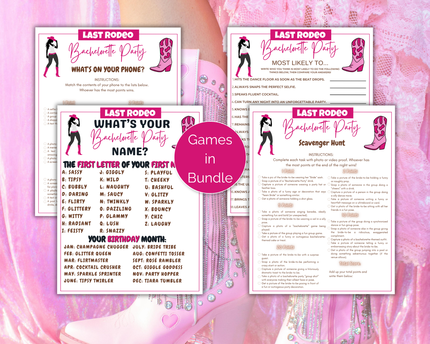 Last Rodeo Bachelorette Game Bundle