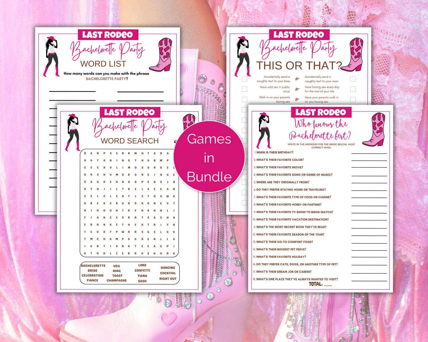 Last Rodeo Bachelorette Game Bundle