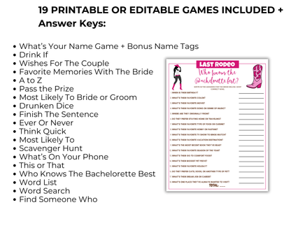 Last Rodeo Bachelorette Game Bundle