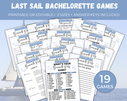 Last Sail Before the Veil Bachelorette Game Bundle