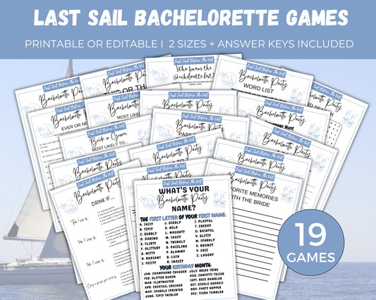 Last Sail Before the Veil Bachelorette Game Bundle