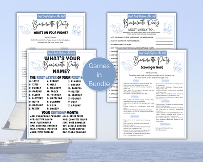 Last Sail Before the Veil Bachelorette Game Bundle