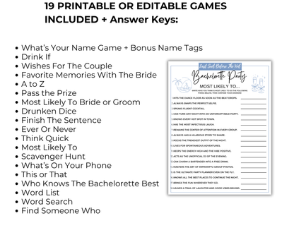 Last Sail Before the Veil Bachelorette Game Bundle