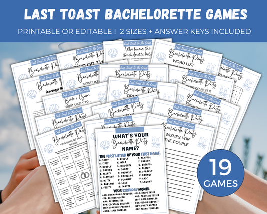 Last Toast on the Coast Bachelorette Game Bundle