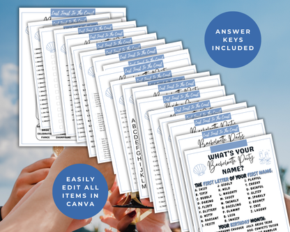 Last Toast on the Coast Bachelorette Game Bundle