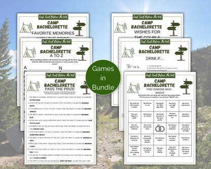 Last Trail Before The Veil Camp Bachelorette Game Bundle