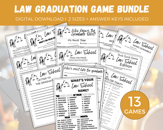 Law School Graduation Game Bundle