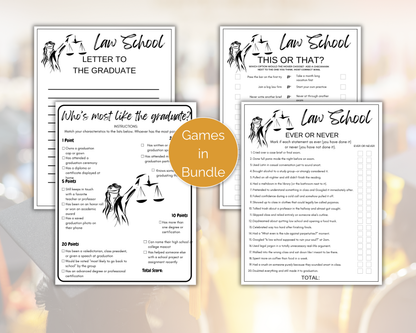 Law School Graduation Game Bundle