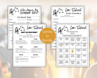 Law School Graduation Game Bundle