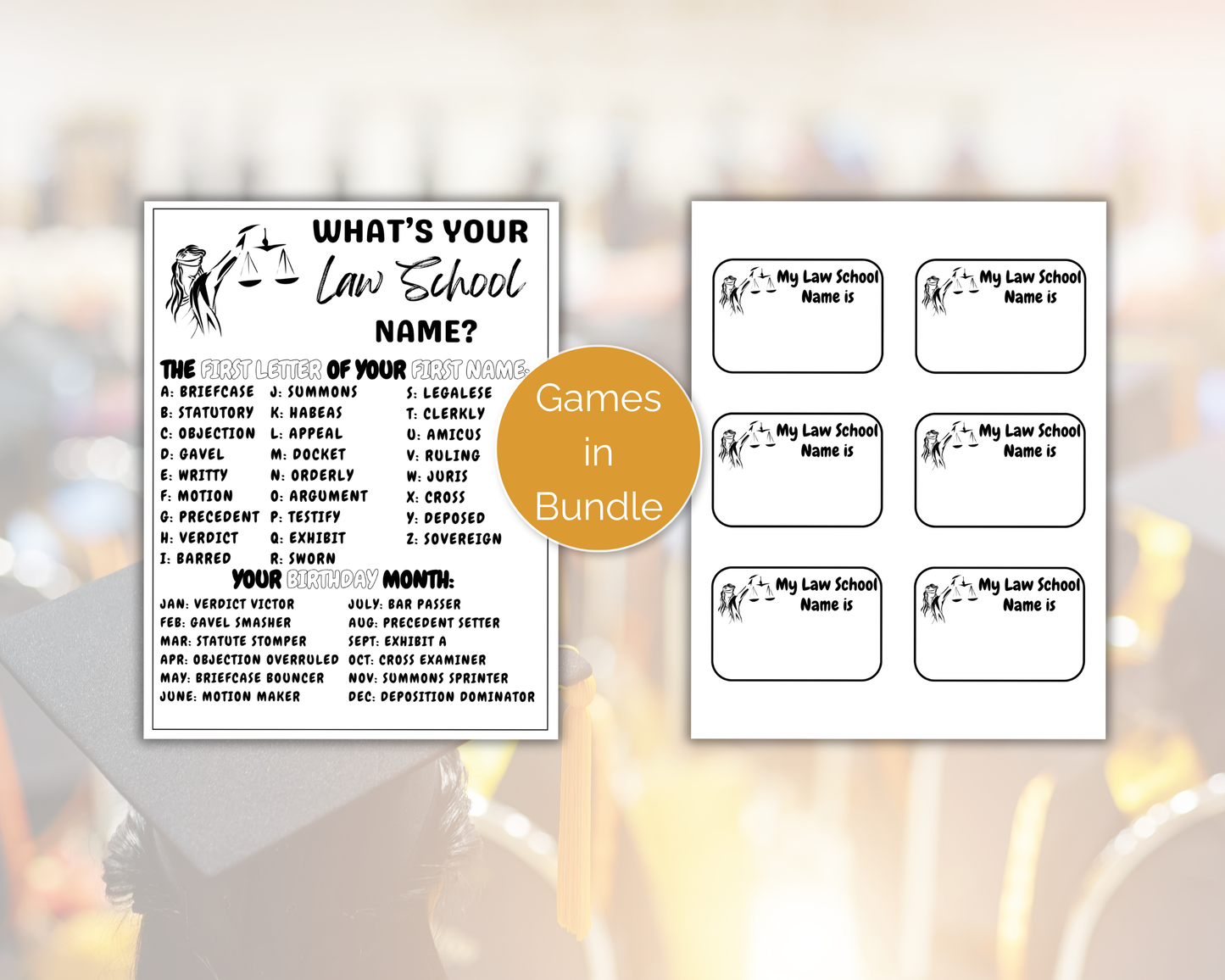Law School Graduation Game Bundle