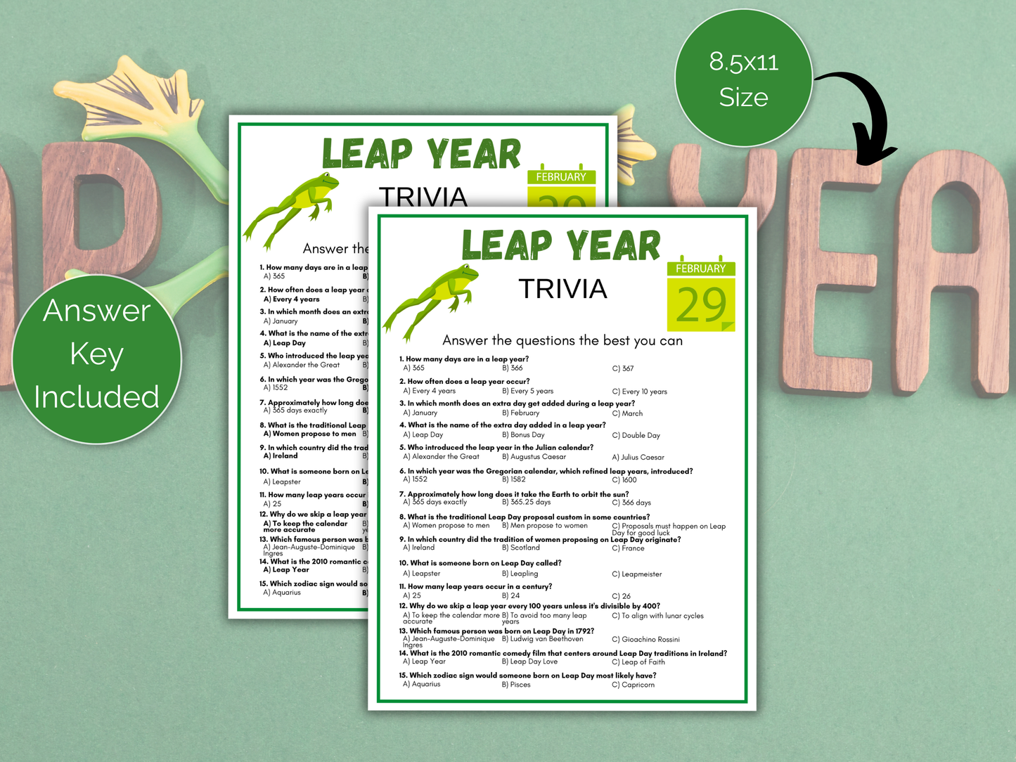 Leap Year Trivia Game
