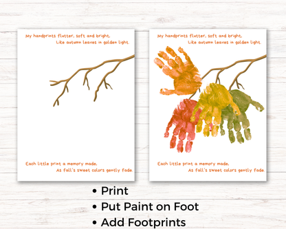 Fall Leaf Handprint Art