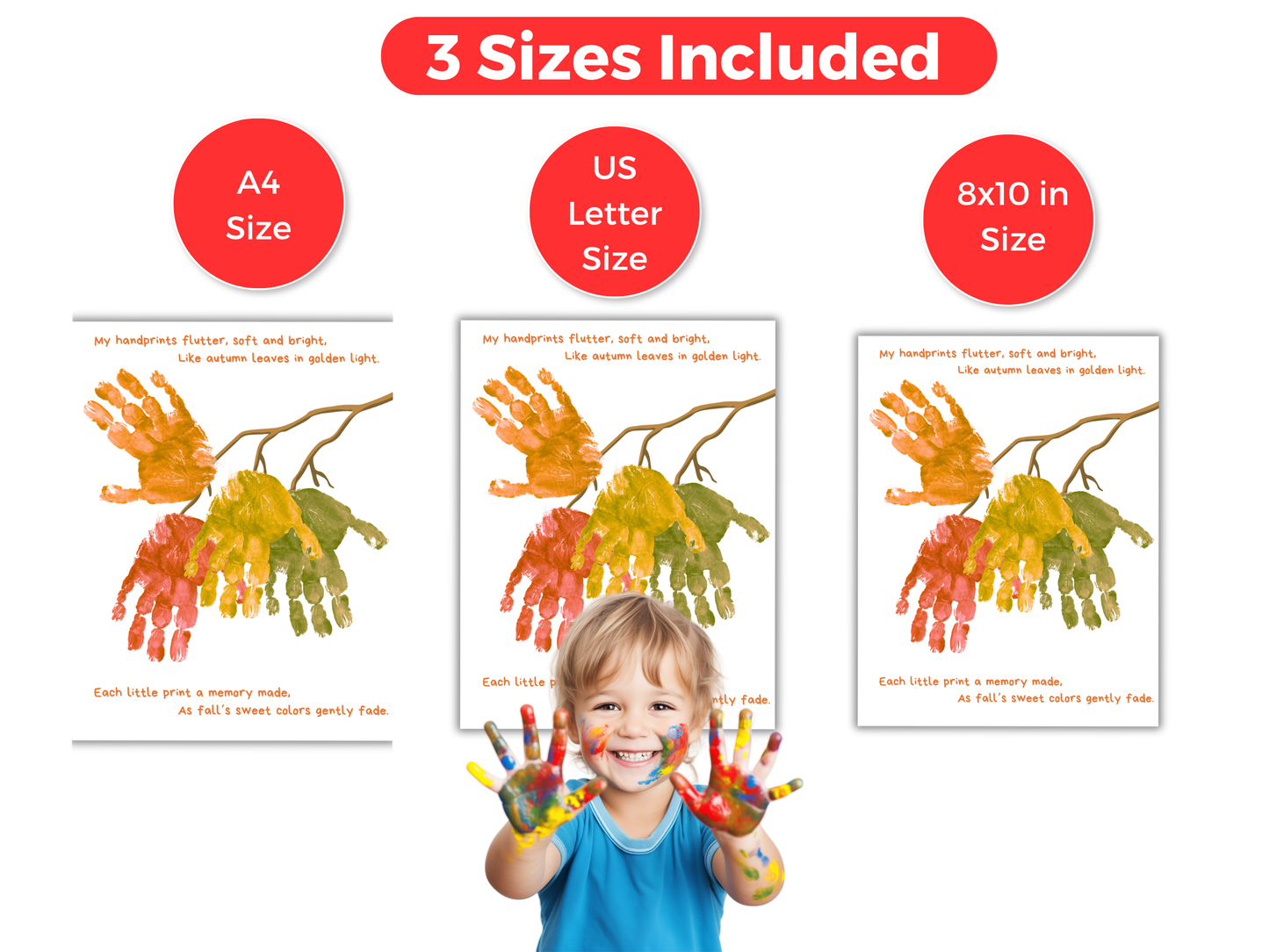 Fall Leaf Handprint Art