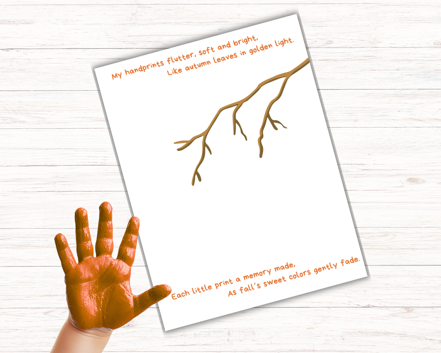 Fall Leaf Handprint Art