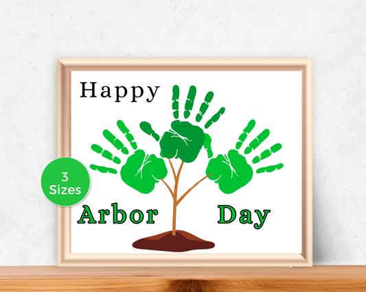 Arbor Day Leaves Handprint Art