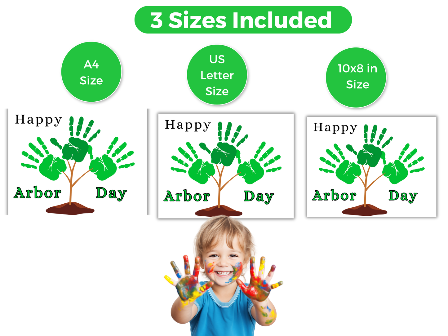 Arbor Day Leaves Handprint Art