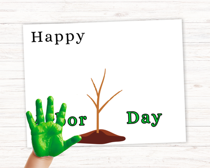 Arbor Day Leaves Handprint Art