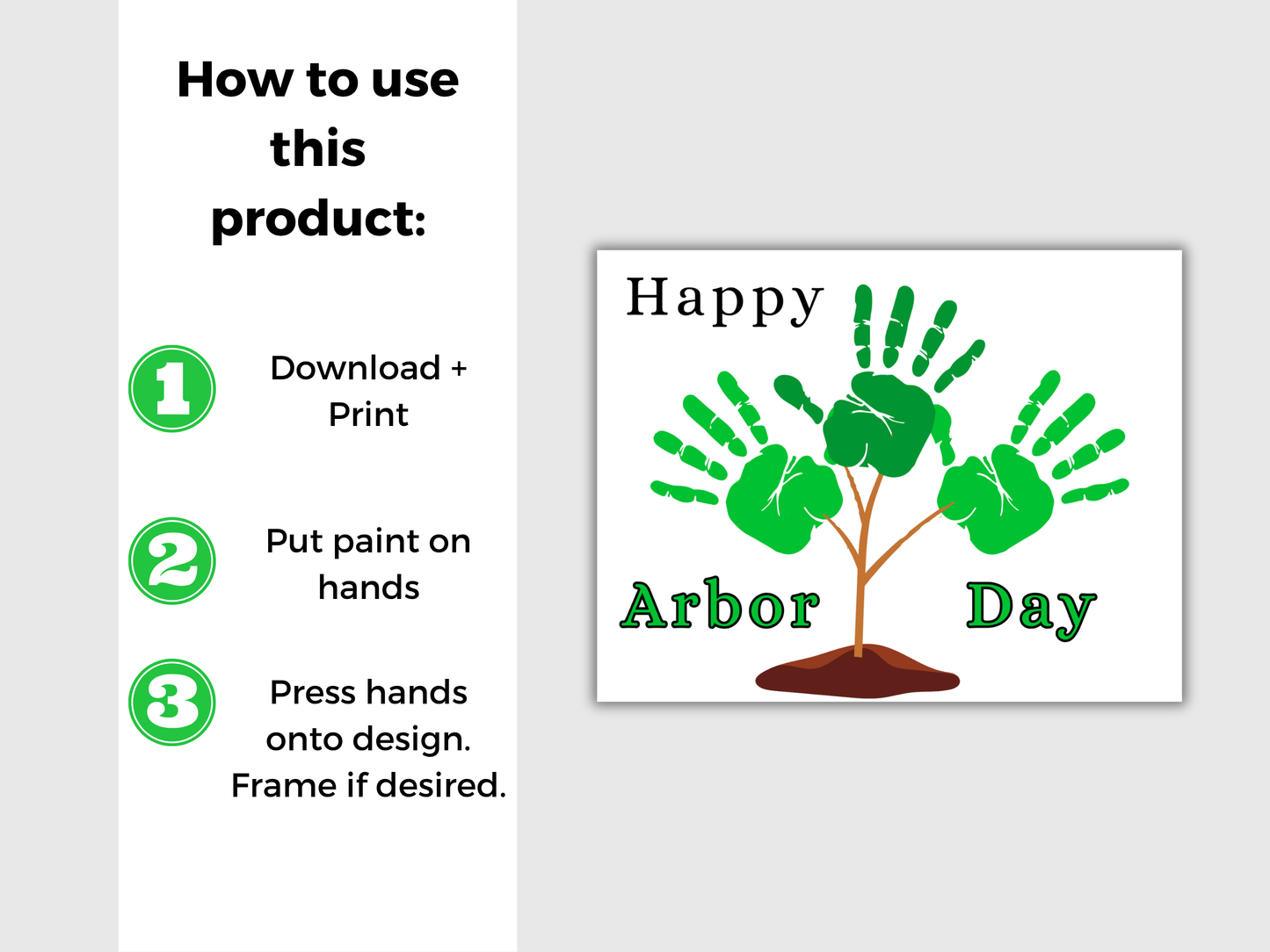 Arbor Day Leaves Handprint Art