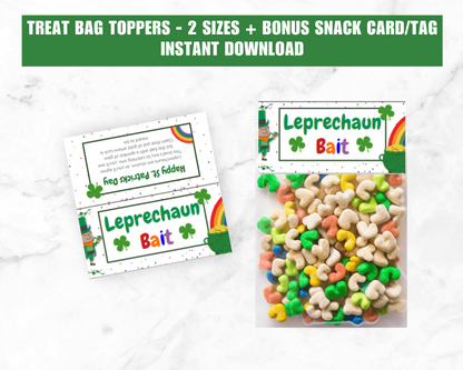 Leprechaun Bait Treat Bag Topper