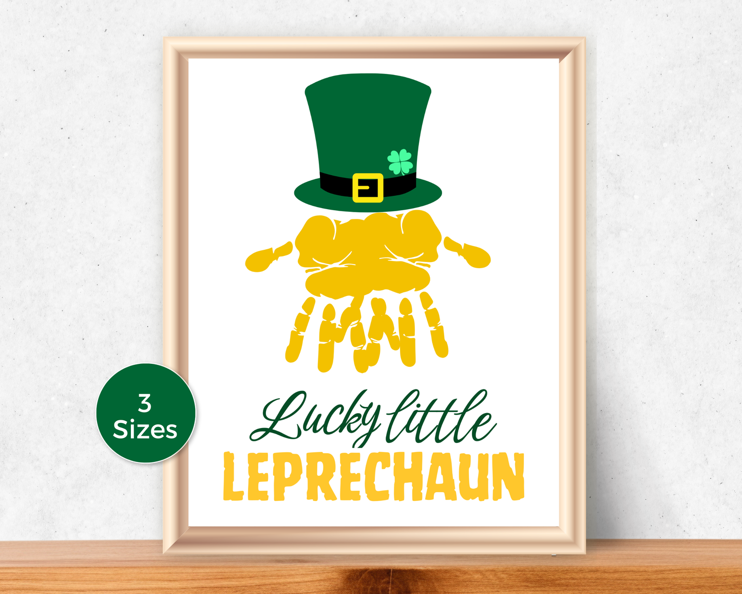 St Patrick's Day Lucky Little Leprechaun Handprint Art